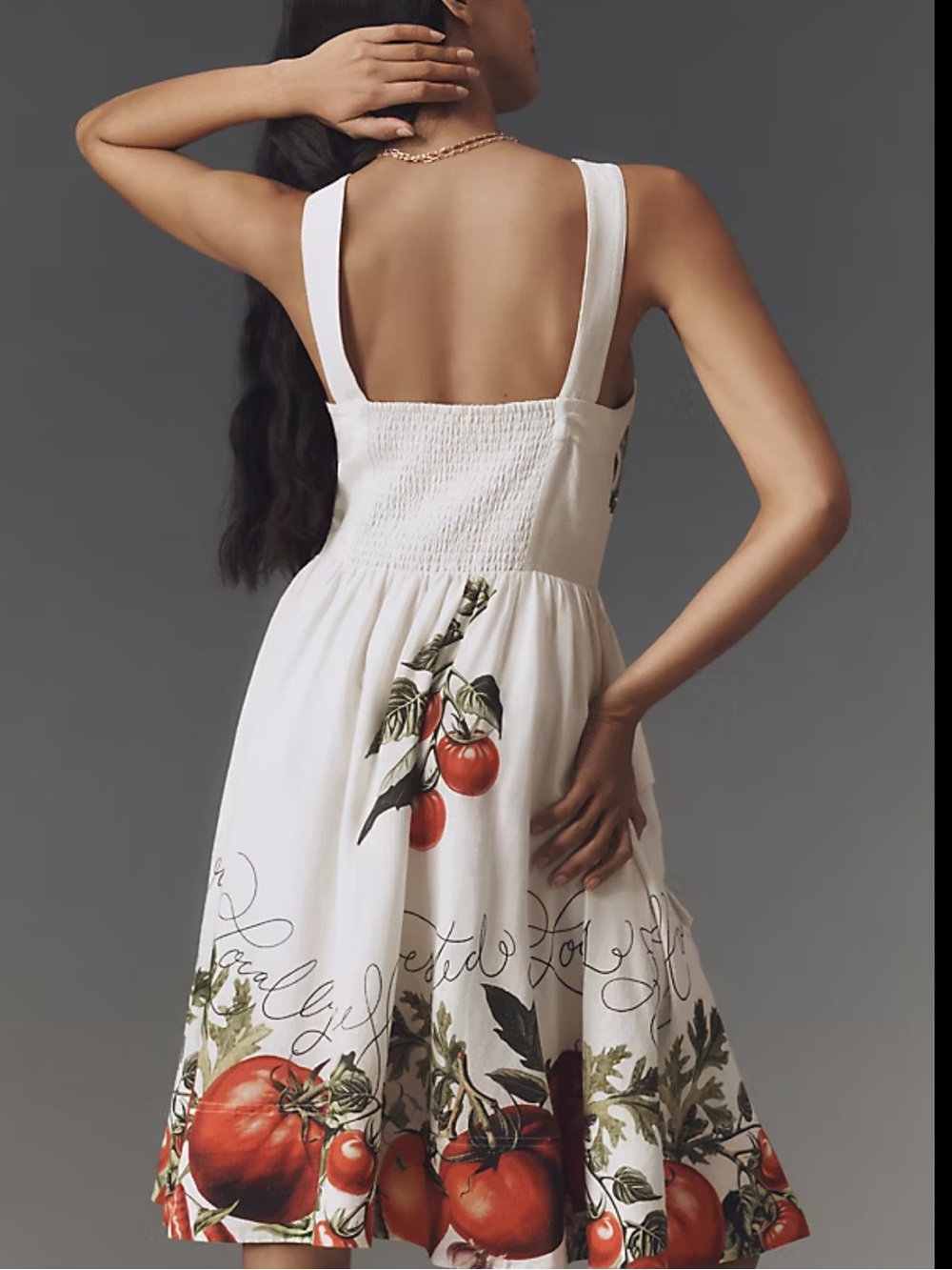 Anthropologie Sleeveless Tomato White Button-Front Sundress. Price Firm - Picture 2 of 6